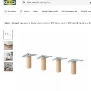 New IKEA Eket wood legs for furniture, set of 4